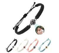 zyinoant Pulsera con Foto Dentro Personalizada Pulsera de Fotos Personalizada con Imagen Interior para Hombre, Mujer, Pareja, Amigo, Cumpleaños, Todos los Días (Estilo 1)