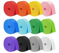 Zyiphor 12 Colores Cinta de Algodón Sarga Cinta de Sarga de Costura Correas de Algodón Poliéster Cintas de Sarga de Algodón para Costura