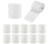 Zyiphor 12 Rollos Vendas de Yeso para Manualidades 5 cm x 270 cm Venda de Escayola para Modelado Vendaje para Hacer Moldes del Cuerpo Cara Arte Creativo - Blanco