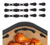 Zyiphor 4 Piezas Imanes Freidora de Aire Imanes para Sujetar Papel Freidora de Aire Hebilla de Silicona Magnética para Freidora de Aaire, Prevent Paper to Burn, Negro