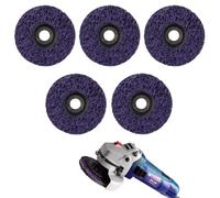 Zyiphor 5 Piezas Discos de Limpieza Gruesos 125 mm Discos de Limpieza Abrasivos para Amoladora Angular Eliminacion de Oxido Pintura Descamacion en Metal Madera Piedra y Cemento (Morado)