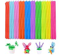 Zyiphor 500 Piezas Limpiapipas Chenilla 30cm x 6mm 10 Colores Curar Tubos Flexibles Tallos de Chenilla para Ocio Creativo Manualidades DIY Decoracion de Bricolaje