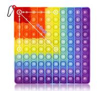 Zyiphor Pop It Fidget Toy Poppit Antistress Niños Multiplicación Push Bubble Sensory 2 en 1 Pop It Multiplicar Burbujas Silicona Sensorial Juguete Popit para Aliviar el Estrés y la Ansiedad