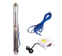 ZYIY 0,75Kw 1HP Bomba para Pozo Sumergible Flujo máximo 5,6m³/h Altura máxima de transporte 72m 236 pies Salida de 1.5" con cable de 65,6 pies para riego de agricultura de jardines industriale