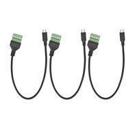 ZyjGaliliad 3 uds. Adaptador de enchufe con terminal de tornillo de 5 pines a macho Micro USB 5 pines, cable apantallado sin soldadura para extensión de datos y carga, conector compacto y lige