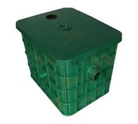 ZYJIX 30-44L Commercial Grease Trap, 7-Stage Oil Water Separator con Double U Interlock & Rib Design, Fácil Filtro Modular Modular PP para Restaurant Canteen Kitchen Waste Management Green