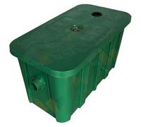 ZYJIX 30-44L Commercial Grease Trap, 7-Stage Oil Water Separator con Double U Interlock & Rib Design, Fácil Filtro Modular Modular PP para Restaurant Canteen Kitchen Waste Management Green