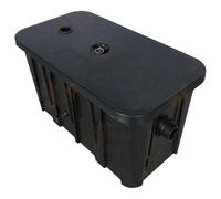 ZYJIX 30-44L Commercial Grease Trap, 7-Stage Oil Water Separator con Double U Interlock & Rib Design, Fácil Filtro Modular Modular PP para Restaurant Canteen Kitchen Waste Management Green