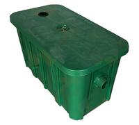 ZYJIX 30-44L Commercial Grease Trap, 7-Stage Oil Water Separator con Double U Interlock & Rib Design, Fácil Filtro Modular Modular PP para Restaurant Canteen Kitchen Waste Management Green