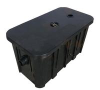 ZYJIX 30-44L Commercial Grease Trap, 7-Stage Oil Water Separator con Double U Interlock & Rib Design, Fácil Filtro Modular Modular PP para Restaurant Canteen Kitchen Waste Management Green