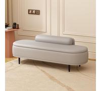 ZYJIX Banco otomano de almacenamiento con gran espacio de almacenamiento, diseño tapizado de piel sintética para entrada, dormitorio, sala de estar