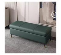 ZYJIX Banco otomano de almacenamiento con parte superior elevable, reposapiés tapizado rectangular de piel sintética para dormitorio, sala de estar, entrada