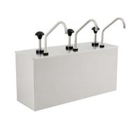 ZYJIX Dispensador de Salsa de 3 carritos, Botella de Bomba de Acero sin Forma de Acero con capaci 4L, contenedor de condimento de Mesa Resistente al óxido para Restaurante de Cocina