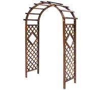 ZYJIX Enrejado de madera para plantas trepadoras, resistente a la intemperie, ayuda al aire libre y decoración con patas de hierro en forma de L