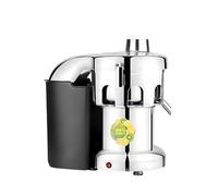 ZYJIX Extractor de jugo comercial, exprimidor eléctrico de cítricos, gran tolva de alimentación, máquina exprimidora centrífuga resistente, extractor de jugo de acero inoxidable con filtro para