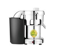 ZYJIX Extractor de jugo comercial, exprimidor eléctrico de cítricos, gran tolva de alimentación, máquina exprimidora centrífuga resistente, extractor de jugo de acero inoxidable con filtro para