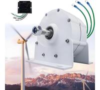 ZYJIX Generador de imán permanente de 12000 W, bajo RPM, 12 V, 24 V, 48 V, generador eléctrico sin engranajes, con controlador, buena disipación de calor, alternador de energía CA, uso para turbina de