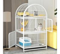 ZYJIX Green 3-Tier Cat Catio Outdoor Enclosure, Amplio Mascotas Indoor con Llaves y Bandeja de eliminación para Gatos Pequeñas Mascotas, Easy Clean Sturdy Metal Wire Kennel Ejercicio Playpen