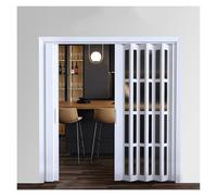ZYJIX Kit de herrajes para puertas plegables de acordeón, paneles multiplegables de acrílico esmerilado, puertas interiores de PVC para armario y baño, solución que ahorra espacio