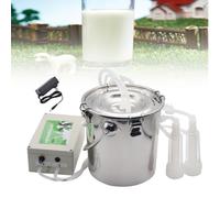 ZYJIX Kit de ordeñadora eléctrica 2 en 1 para cabras y vacas, bomba de vacío portátil, ordeñadora de cabra para ordeño doméstico sin esfuerzo, ordeñadora automática al vacío por pulsación