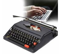 ZYJIX Máquina De Escribir Manual Retro Antigua, Máquina De Escribir Manual Portátil Tradicional, Máquina De Escribir para Un Flujo Nostálgico, Negro