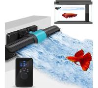 ZYJIX Máquina de ondas de acuario, fabricante magnético de ondas de acuario, ajuste de 4 engranajes, bomba de circulación de flujo cruzado, 5 modos de creación de ondas, controlador de pantalla LED