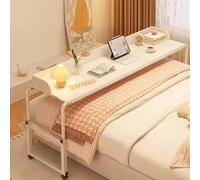 ZYJIX Mesa ajustable para cama con ruedas, mesa rodante para laptop y escritura, escritorio versátil para sala de estar