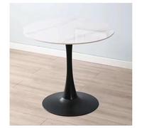 ZYJIX Mesa De Comedor De Mármol para 4 Personas, Mesa De Cocina Redonda Moderna con Base De Metal, Cocina, Comedor, Sala De Estar(Size:80CM,Color:C)