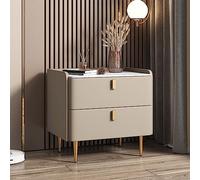 ZYJIX Mesita de noche, armario minimalista de madera con 2 cajones de almacenamiento, mesa auxiliar moderna para dormitorio, sala de estar, habitación de invitados, oficina