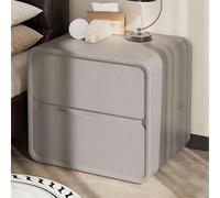 ZYJIX Mesita de noche moderna, mesitas de noche con 2 cajones y asas ocultas, marco de madera maciza, diseño integrado sin instalación, mesita de noche para dormitorio, sala de estar, armario, oficina