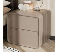 ZYJIX Mesita de noche moderna, mesitas de noche con 2 cajones y asas ocultas, marco de madera maciza, diseño integrado sin instalación, mesita de noche para dormitorio, sala de estar, armario, oficina