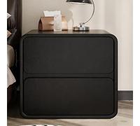 ZYJIX Mesita de noche moderna, mesitas de noche con 2 cajones y asas ocultas, marco de madera maciza, diseño integrado sin instalación, mesita de noche para dormitorio, sala de estar, armario, oficina