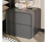 ZYJIX Mesita de noche moderna, mesitas de noche con 2 cajones y asas ocultas, marco de madera maciza, diseño integrado sin instalación, mesita de noche para dormitorio, sala de estar, armario, oficina