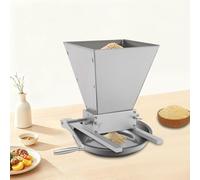 ZYJIX Molinillo de granos, molinillo manual de acero inoxidable de 4 L con 2 rodillos, distancia ajustable de rodillo, máquina de molienda de polvo ajustable para moler cebada, trigo y otros granos