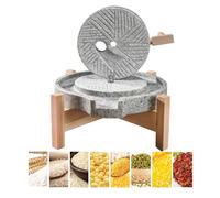 ZYJIX Molinillo manual de piedra con estructura de madera para trigo, frijoles y cebada, hogar