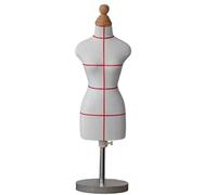 ZYJIX Mujer Sastres Maniquí Modistas Moda Mini Maniquí Vestido Forma Media Escala - Base De Madera Maciza Ajustable - Soporte Drapeado - Extraíble(Size:1/2)
