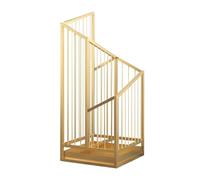 ZYJIX Paragüero con Bandeja De Goteo, Soporte De Exhibición De Metal Dorado para Oficina En Casa, Hotel, Organizador De Entrada para Bastones, Secado Rápido