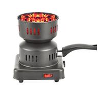 ZYJIX Quemador eléctrico de carbón vegetal de acero inoxidable de 100 W con mango desmontable, calentamiento rápido para acampar al aire libre y barbacoa