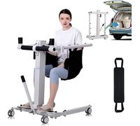 ZYJIX Silla De Transferencia Eléctrica Plegable para Pacientes, con Silla De Ruedas para Ducha Y Ayuda para Traslado En Automóvil, Ideal para Personas Mayores Y Discapacitadas: Carga Máxima 290 LB