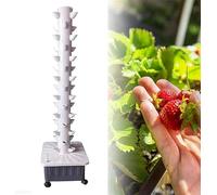 ZYJIX Sistema de cultivo hidropónico, torre vertical, 15 pisos con 45 agujeros, kit de cultivo sin tierra, torre de acuaponía para jardinería interior
