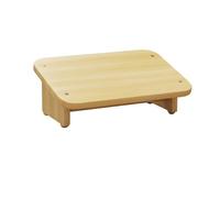 ZYJIX Taburete de madera antideslizante para cocina, baño, oficina, diseño ergonómico, fácil de llevar, capacidad de 100 kg, reposapiés rústico pequeño