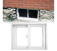 ZYJIX Ventanas horizontales de repuesto para cobertizo de sótano con vidrio y pantalla, ventana deslizante para gallinero (altura x anchura) 100 x 120 cm