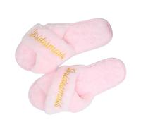 ZYKEJJDDAK 1 par de pantuflas cómodas para novia, con nombre de boda, antideslizantes, para bodas y fiestas, pantuflas de despedida de soltera, a, Talla única