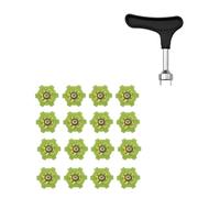 ZYKEJJDDAK 16 tacos de repuesto para zapatos de golf al aire libre, antideslizantes, pasadores de giro rápido, accesorios de zapatos de golf, clavos de tornillo para zapatos