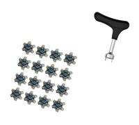 ZYKEJJDDAK 16 tacos de repuesto para zapatos de golf al aire libre, antideslizantes, pasadores de giro rápido, accesorios de zapatos de golf, clavos de tornillo para zapatos
