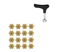 ZYKEJJDDAK 16 tacos de repuesto para zapatos de golf al aire libre, antideslizantes, pasadores de giro rápido, accesorios de zapatos de golf, clavos de tornillo para zapatos
