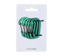 ZYKEJJDDAK 5 anillos ergonómicos en D con clip de resorte, construcción de aluminio, puerta de resorte multiusos para camping, senderismo y uso diario, anillos en D de aluminio coloridos, Green, One