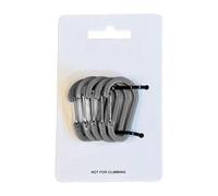 ZYKEJJDDAK 5 anillos ergonómicos en D con clip de resorte, construcción de aluminio, puerta de resorte multiusos para camping, senderismo y uso diario, anillos en D de aluminio coloridos, gris, One