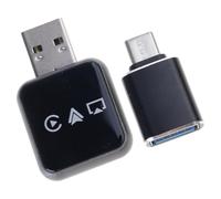 ZYKEJJDDAK Adaptador USB 3 en 1 con cable a dongle compatible con Bluetooth para smartphone, adaptador de coche de metal y cristal