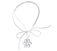 ZYKEJJDDAK Colgante de corazón acrílico con letra de color a la moda, cadena de clavícula, temperamento, simple, frío, ajustable, cuerda larga, 4.2cm, Acrílico, No es una piedra preciosa